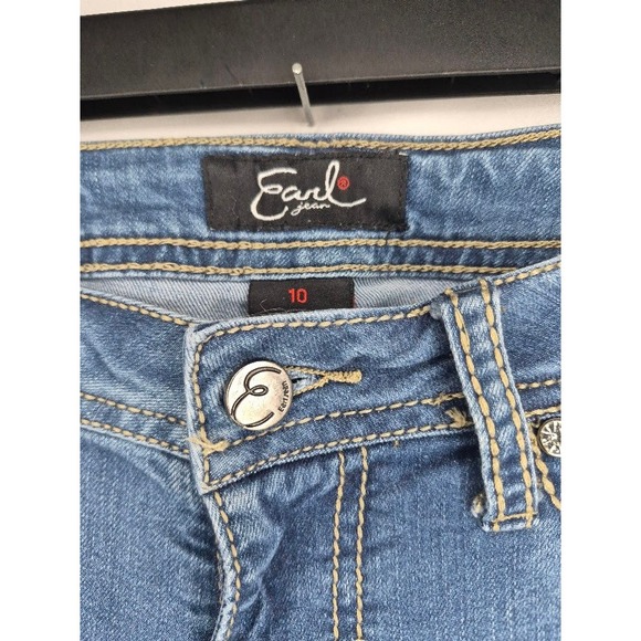 Earl Jeans Denim Rhinestone Pocket Embellished Jeans Size 10 - Picture 2 of 5